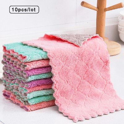 新品10Pcs Anti-Grease Wipingy Rags Efficient Super Absorbent