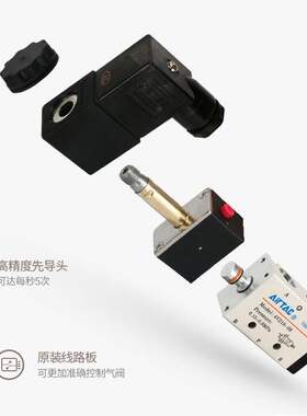 极速亚德客气动电磁阀k4v210-08 线圈24v 12v 220v二位五通380伏