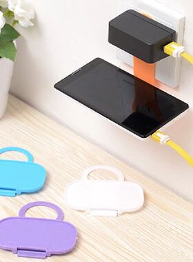 新品2pcsc Mobile Wall Hanger Phone Charger Adapter Cable Tid
