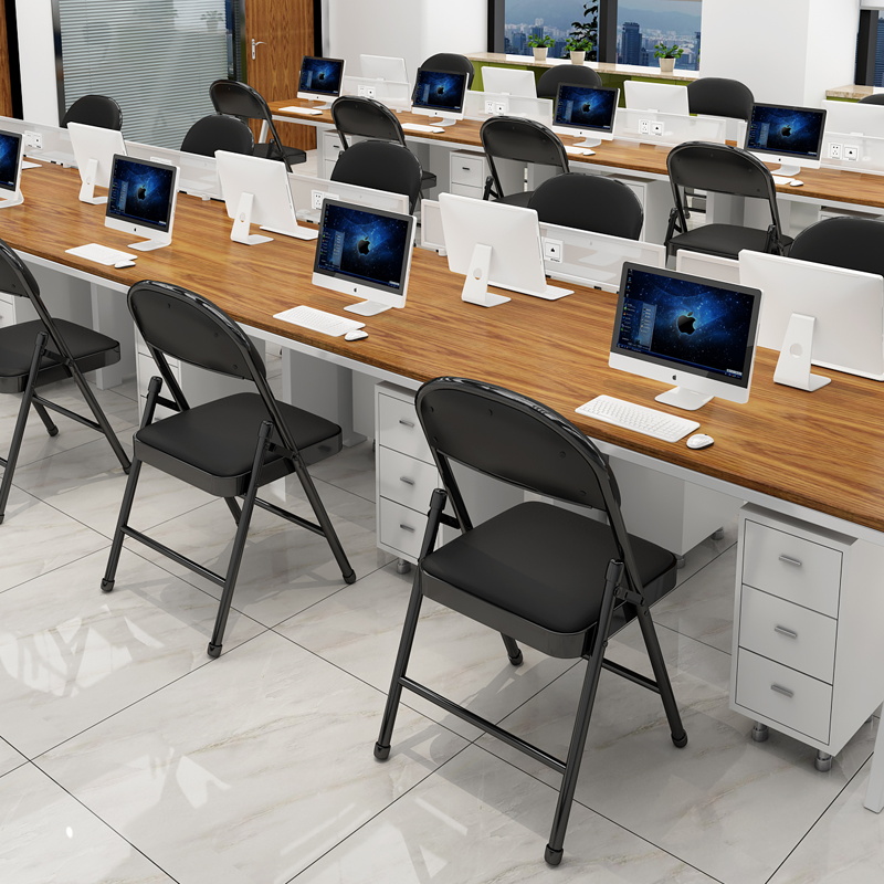 极速40坐高5cm靠n子休闲公可子折叠背学生椅凳办室简易餐椅大0人