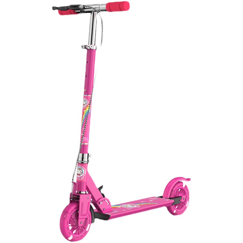 极速儿童a滑板车二轮滑滑车宝宝女孩脚踏车2-3-6-7-8岁两轮闪光可