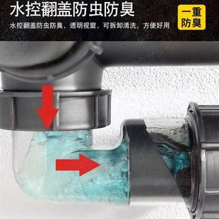 极速洗菜盆下水i配件防臭杯单双槽厨房排水管洗碗池管葫芦透明杯