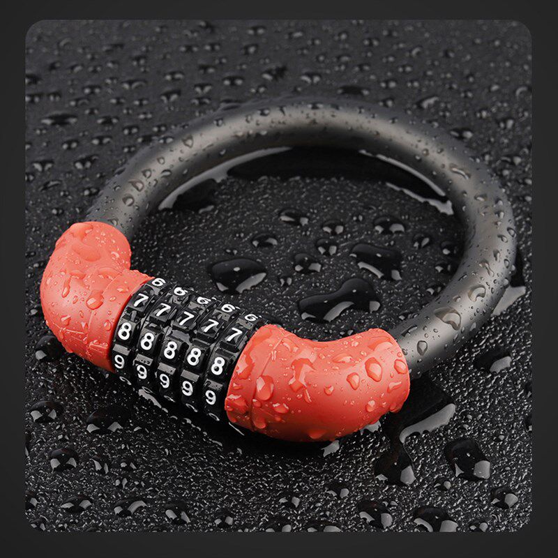 新品自行车锁防盗密码锁抗液压剪A实心钢缆便携彩色摩托车电动车