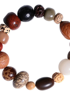 极速菩提子手串天然n多宝珠原籽十八子文玩配饰星月金刚佛珠手链