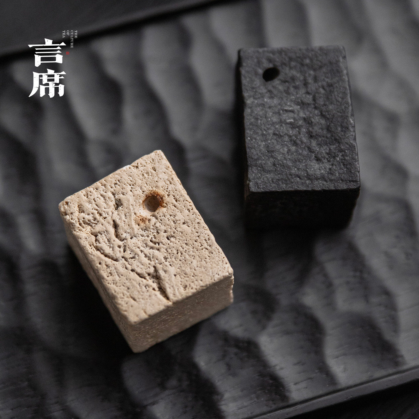 言席手作乌金石盖置茶道创意香插实心盖子架紫砂壶盖碗陶瓷壶盖托