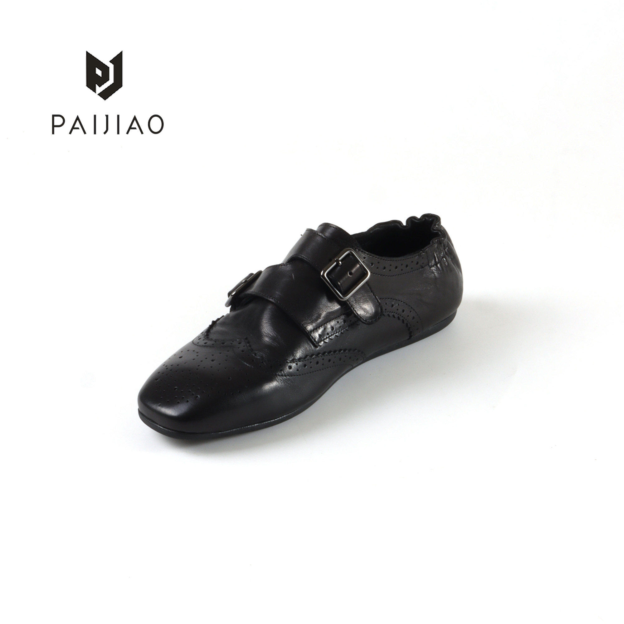 小众雕花布洛克英伦复古深口双排扣褶皱马皮单鞋女小皮鞋XD1101-1,女鞋,深口单鞋,淘宝优惠券,粉丝福利购,淘宝优惠卷