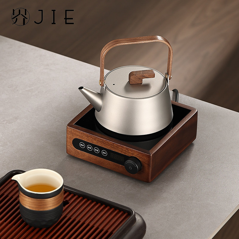 胡桃木电陶炉煮茶家用煮茶器2024新款小型家用烧水煮茶纯钛提梁壶,厨房电器,电磁炉/陶炉,淘宝优惠券,粉丝福利购,淘宝优惠卷