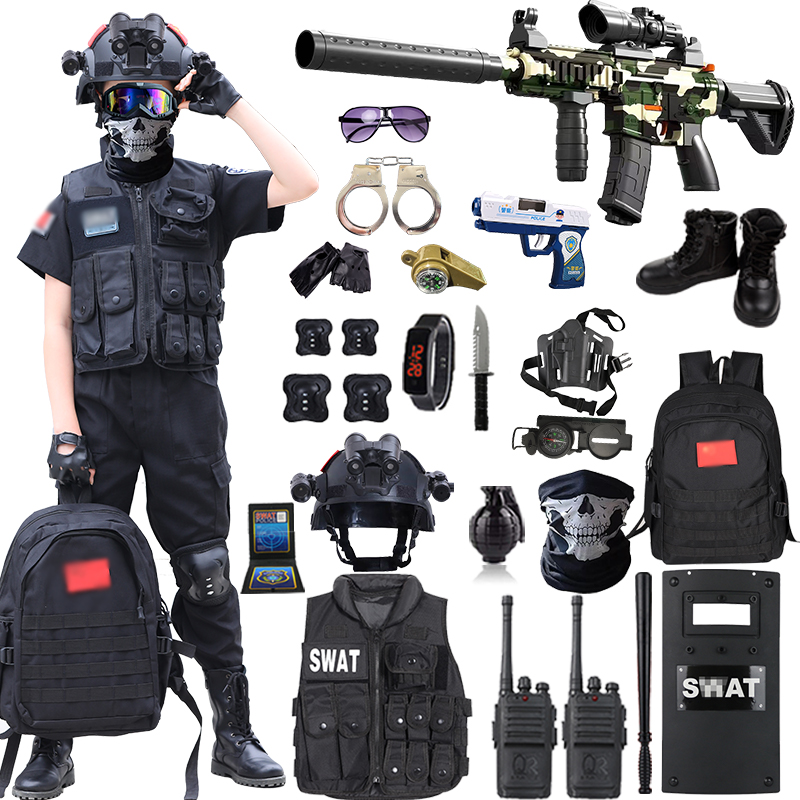 儿童警官衣服特种兵套装男警察服