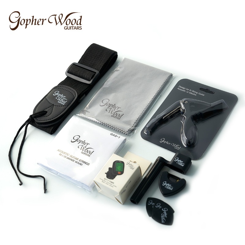 歌斐木吉他Gopherwood新手初学入门民谣古典吉他配件全套大礼包