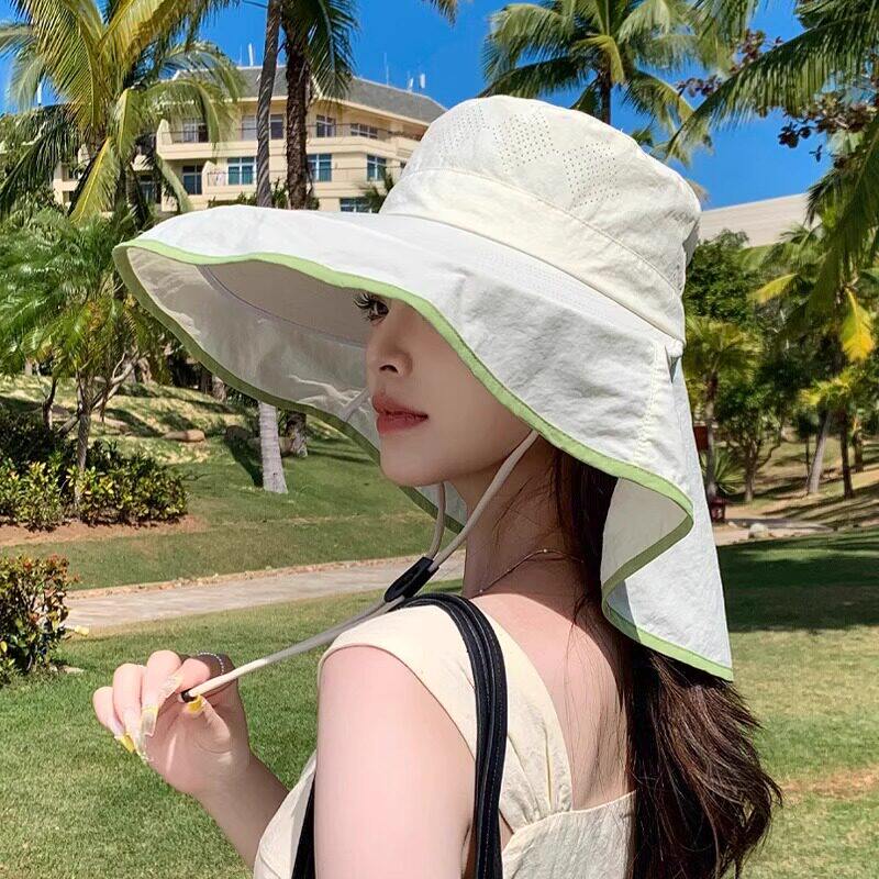夏季大檐速干护脖渔夫帽