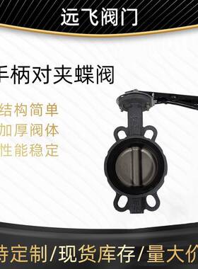 手柄对夹球墨铸铁蝶阀dn100RD71X-10涡轮电动船用蝶双向密封蝶型