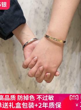 明星同款摩斯密码手镯女情侣对戒s925轻奢精美时尚送女友生日礼物