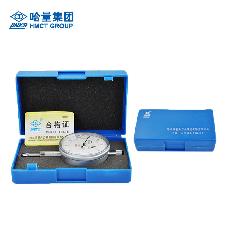 哈量百分表0-10防震指示表头校表量表测头机械精度0.001磁性表座
