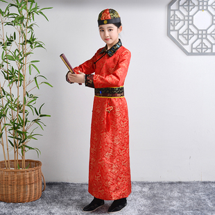 儿童古装清朝皇帝太子阿哥服贝勒服小地主少爷服男童古代演出服装