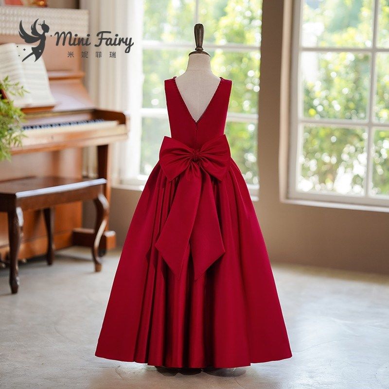 女童礼服生日公主裙大童钢琴演奏表演小主持人红色高端儿童演出服,童装/婴儿装/亲子装,儿童礼服,淘宝优惠券,粉丝福利购,淘宝优惠卷