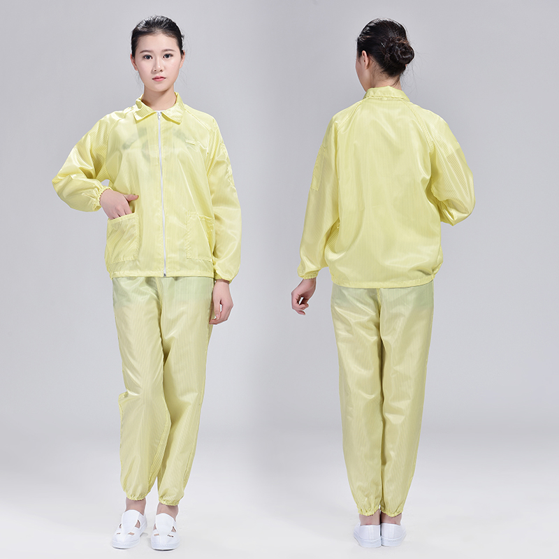 防静电翻领拉链分体服无尘衣车间上衣夹克防尘洁净服工作服防护服