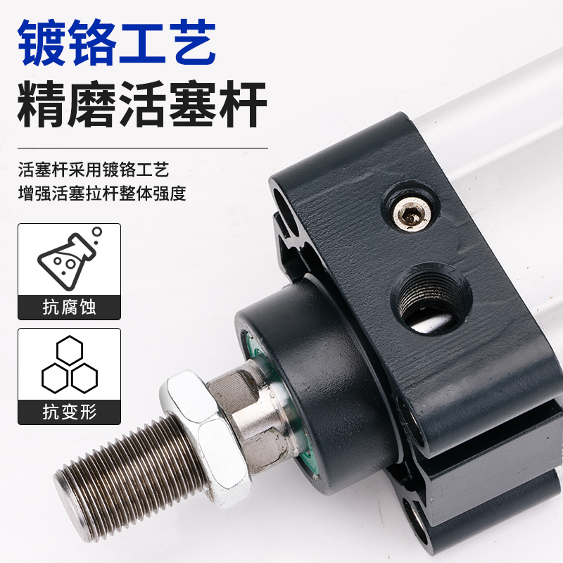 SAU标准复动型气缸32 40 50 63 80 100*25/75/125/300/600~1000S