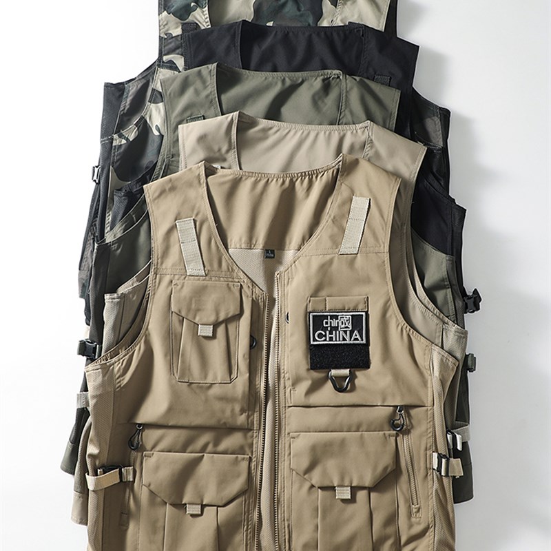 钓鱼马甲男廉航户外登山露营机能路亚多功能战术背心工装摄影马夹