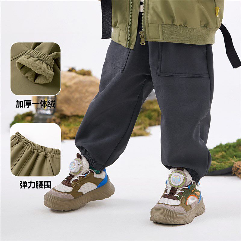 【户外机能裤】宝宝裤子冬款男童休闲裤女童加绒裤子冬季儿童长裤