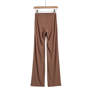 包邮美式低腰健身瑜伽休闲裤女设计感宽松显瘦阔腿裤弹力松紧长裤