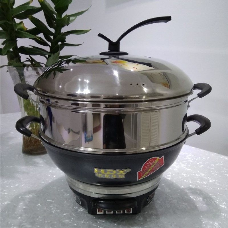 华龙多星多功能电热锅不粘锅铸铁锅炒菜锅火锅锅 电热爆炒锅 家用,厨房电器,电热火锅/煎锅,淘宝优惠券,粉丝福利购,淘宝优惠卷