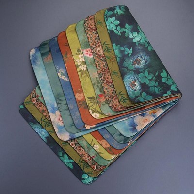 中式茶道织锦茶席茶垫双面加厚功夫茶道宋锦茶道布席席子茶铺桌旗