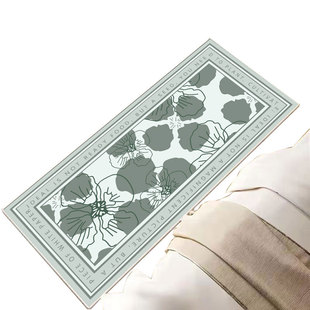 长条床边地毯客厅地毯卧室加厚床前沙发茶几毯花卉脚垫飘窗地垫