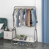 衣架落地卧室衣帽架家用挂衣架单杆式 铁艺晾衣架极简易挂衣服架子