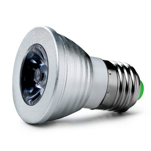 LED射灯灯泡自动变色七彩3W闪光E27螺口220V遥控e14聚光可调光源