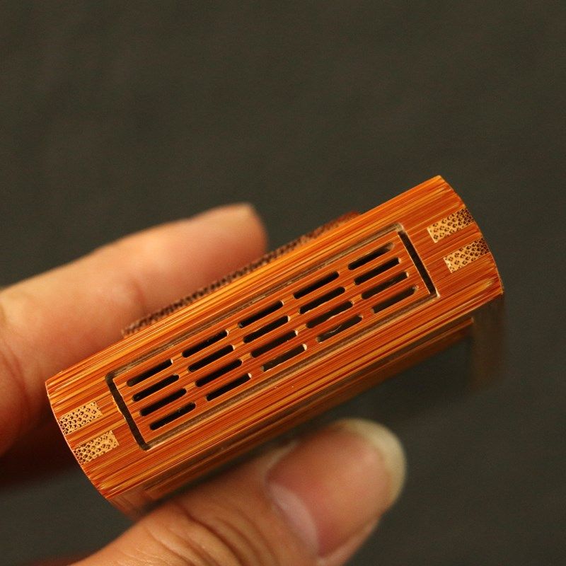 精品纯手工制作天然十几年老玉竹黄蛉鸣虫盒竹制虫具虫玩养虫竹盒