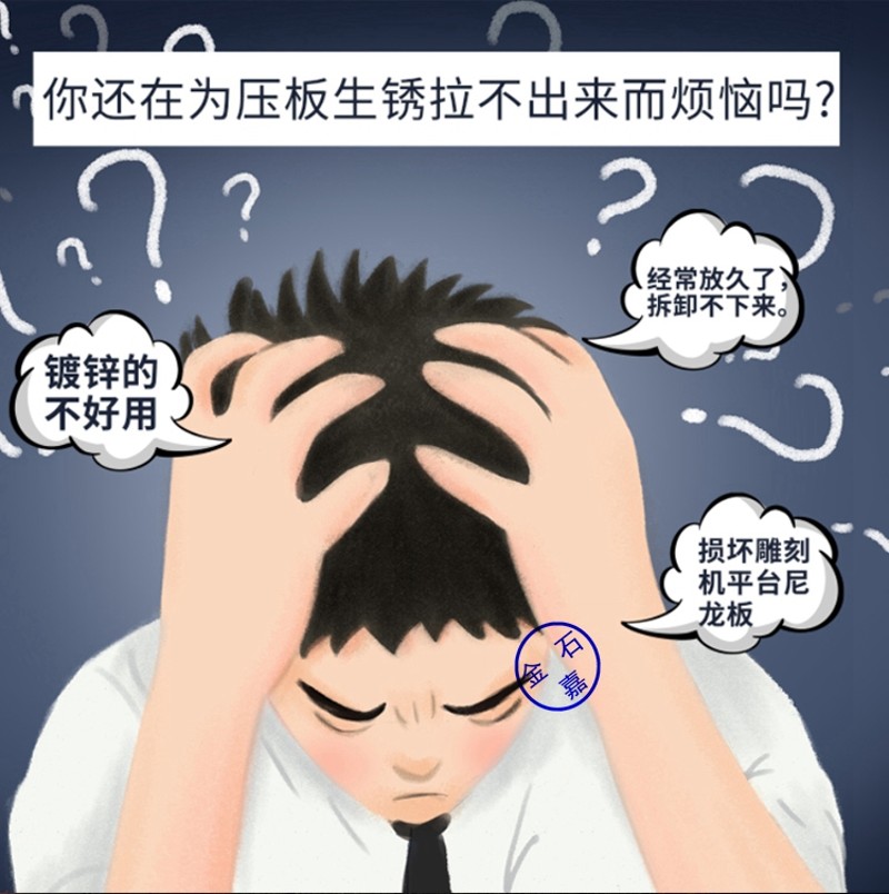 不锈钢雕刻机压板夹具石材木雕广告雕刻机配件固定台面夹板加长图片