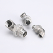 304不锈钢内外丝活接弯头内外牙接头4分6分90度直角由任水管配件