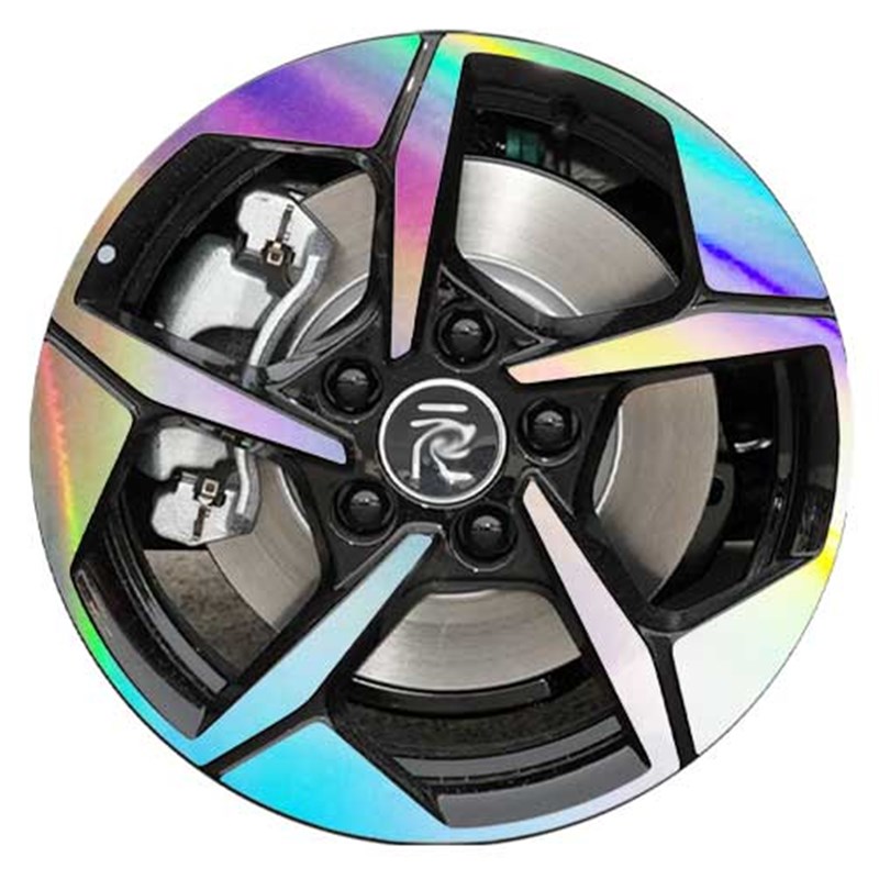 专用于比亚迪元UP轮毂贴纸改装饰碳纤维划痕修复改色膜熏黑化配件