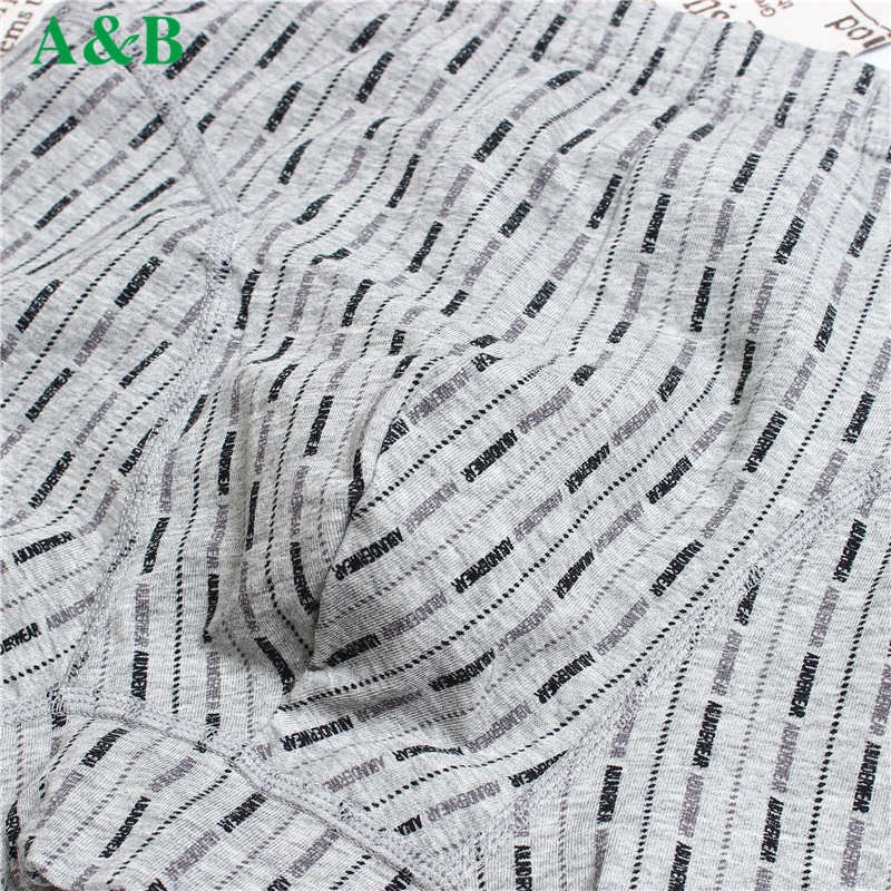 2条AB男士内裤男平角裤纯棉透气男式全棉四角短裤头男生裤衩裤头