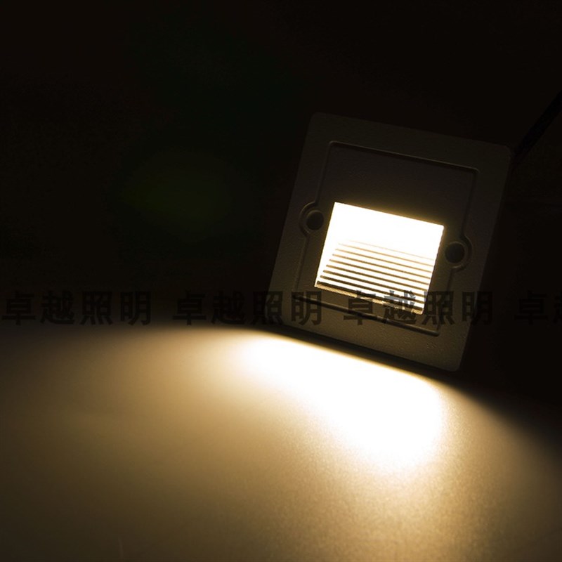 户外防水led地脚灯86型嵌入式楼梯踏步台阶灯人体感应过道小夜灯