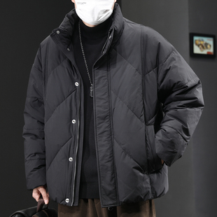 2025冬季新款90鸭绒立领羽绒服男款美式大码加厚保暖宽松休闲外套
