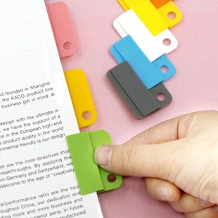 彩色随意夹票据装订活页纸试卷夹子塑料文件分类夹薄片夹子试卷夹