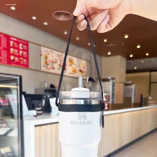 保温杯杯套硅胶杯带袋水杯斜跨背带涤纶挂绳硅橡胶杯环