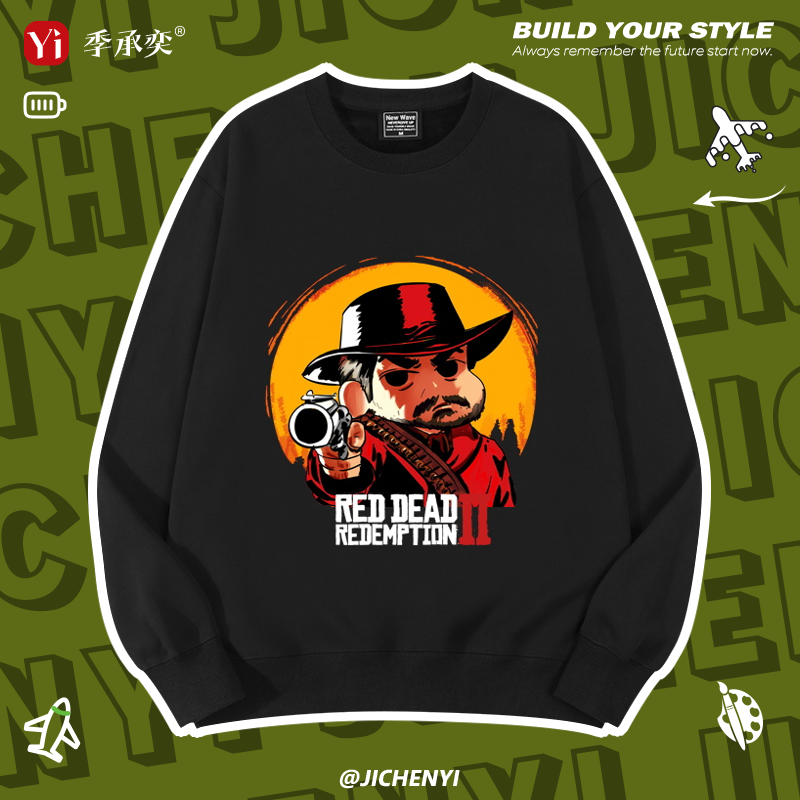 蜡笔小新联名荒野大镖客卫衣