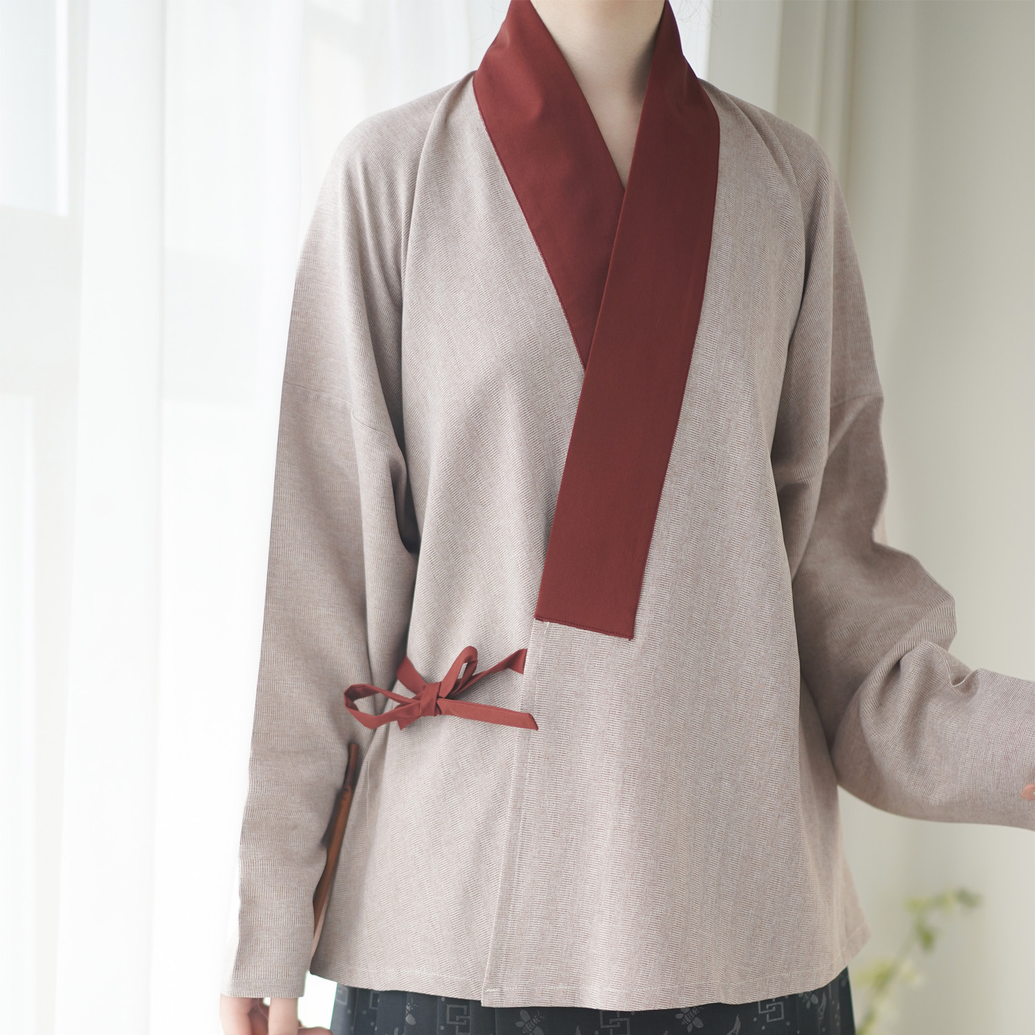 锦源颂明制汉服对交穿新中式汉服上衣复原春秋冬款日常通勤汉服