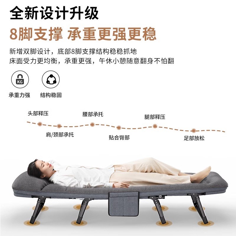 办公室午休折叠床躺椅午r睡单人简易行军床夜班值班神器医院陪护