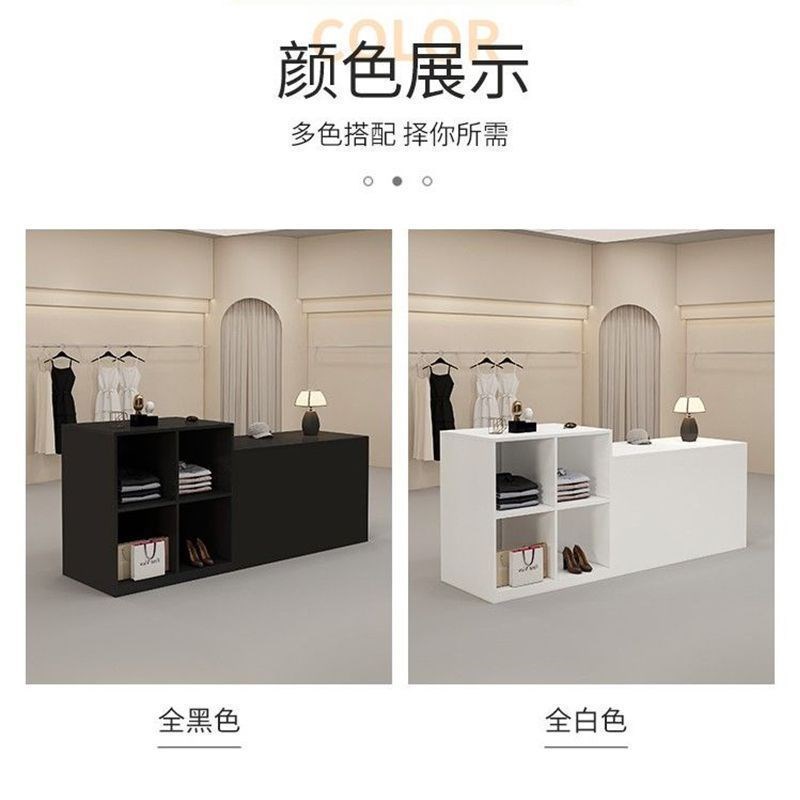 服装店中岛展示桌现代简约收银台女装店铺柜台收纳V摆放陈列流水