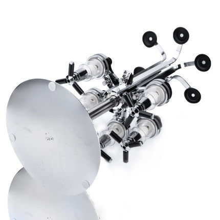 6头旋转酒架倒酒架红酒白酒分酒器立式酒架创意酒V架红酒酒架洋酒