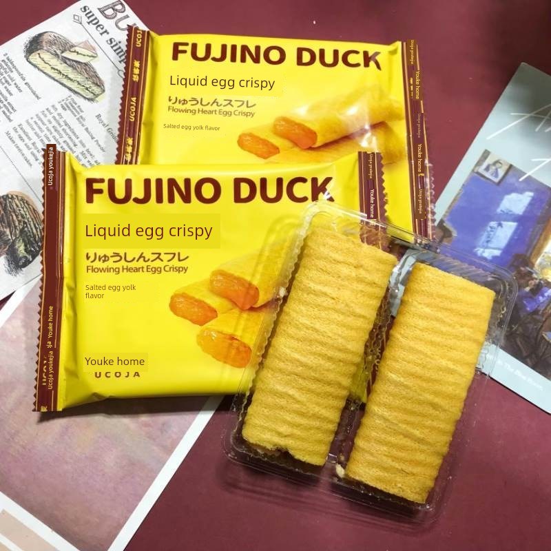 藤野果柳心蛋酥咸蛋黄风味蛋卷婚礼蛋糕早餐下S午茶网红休闲零食