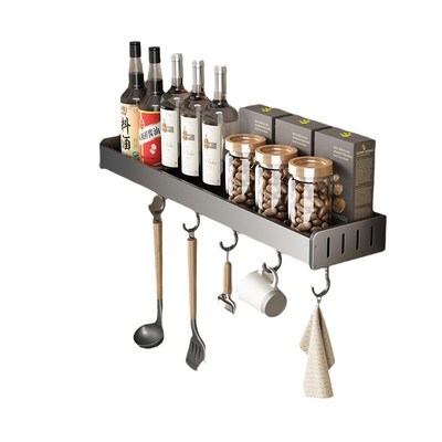 厨房置物架壁挂式刀架调味料用品大全家用多功能收纳架调料筷子