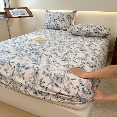 mattress cover bed sheet fitted single bedsheet elastic band