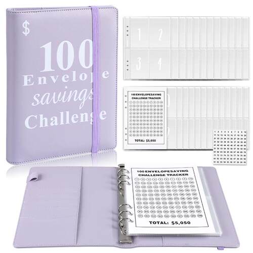 100EnvelopeChallenge活页本 100天省钱存钱本挑战现金信封储蓄本