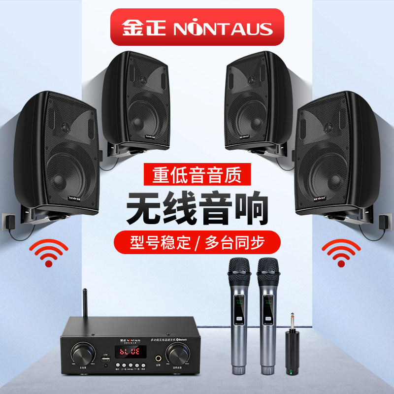 金正壁挂无线音响店铺专用舞蹈教室餐厅清吧健身房会议室商用音箱