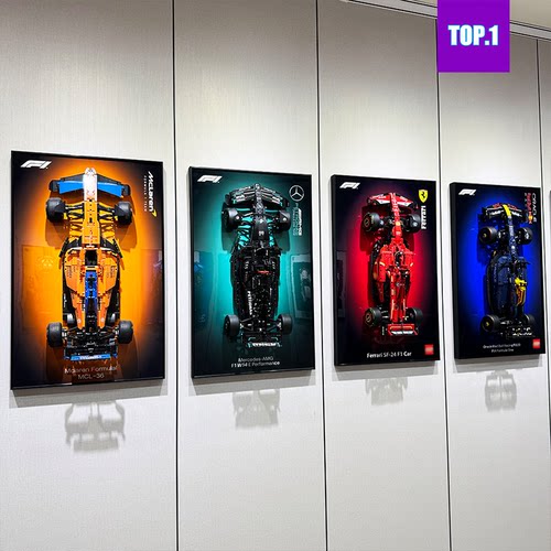 适用于高42207法拉利SF24红牛42206方程式F1积木上墙相框展示板