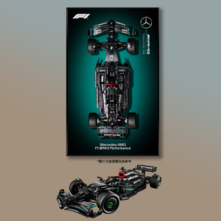 适用于梅赛德斯奔驰AMG方程式赛车F1上墙展示板相框F1兼容乐高